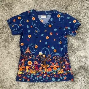 Thanksgiving Scrub Top